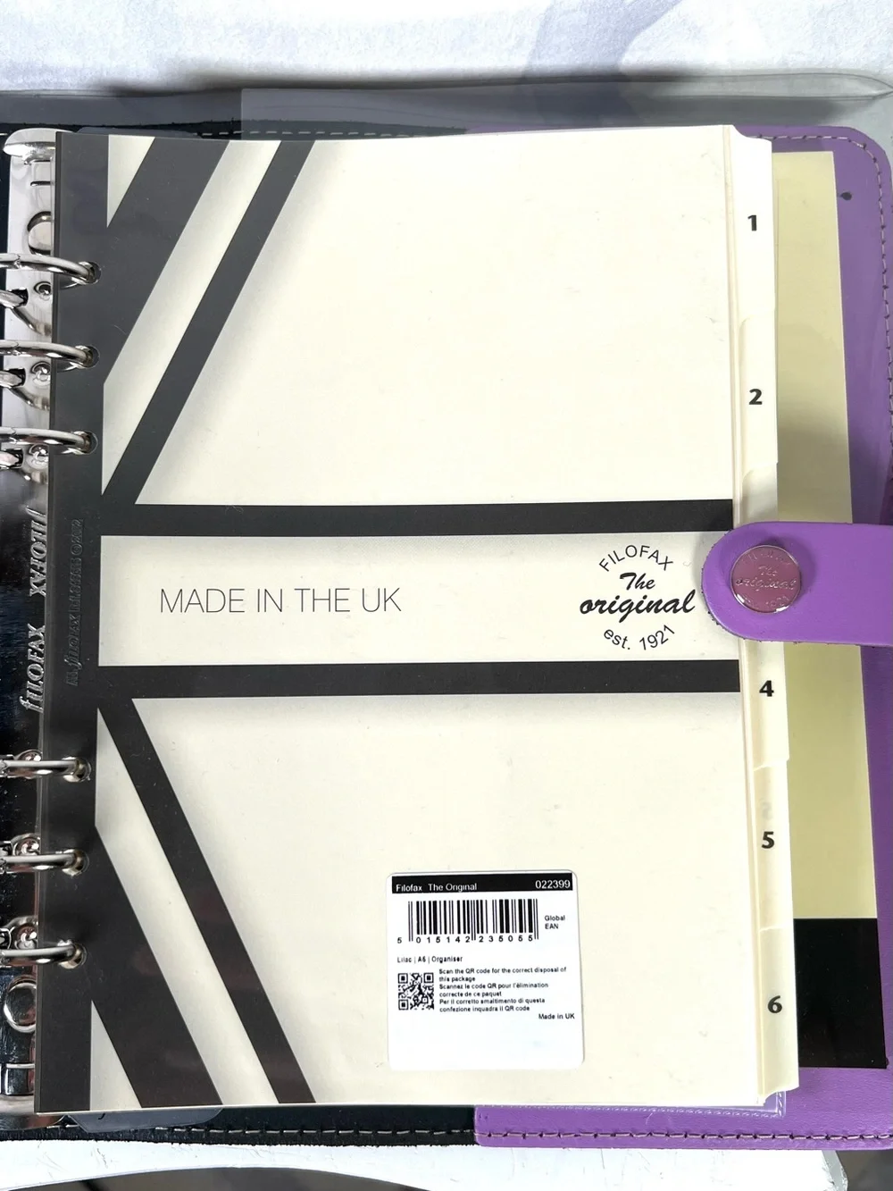 Filofax A5 Lilac Organizer Planner